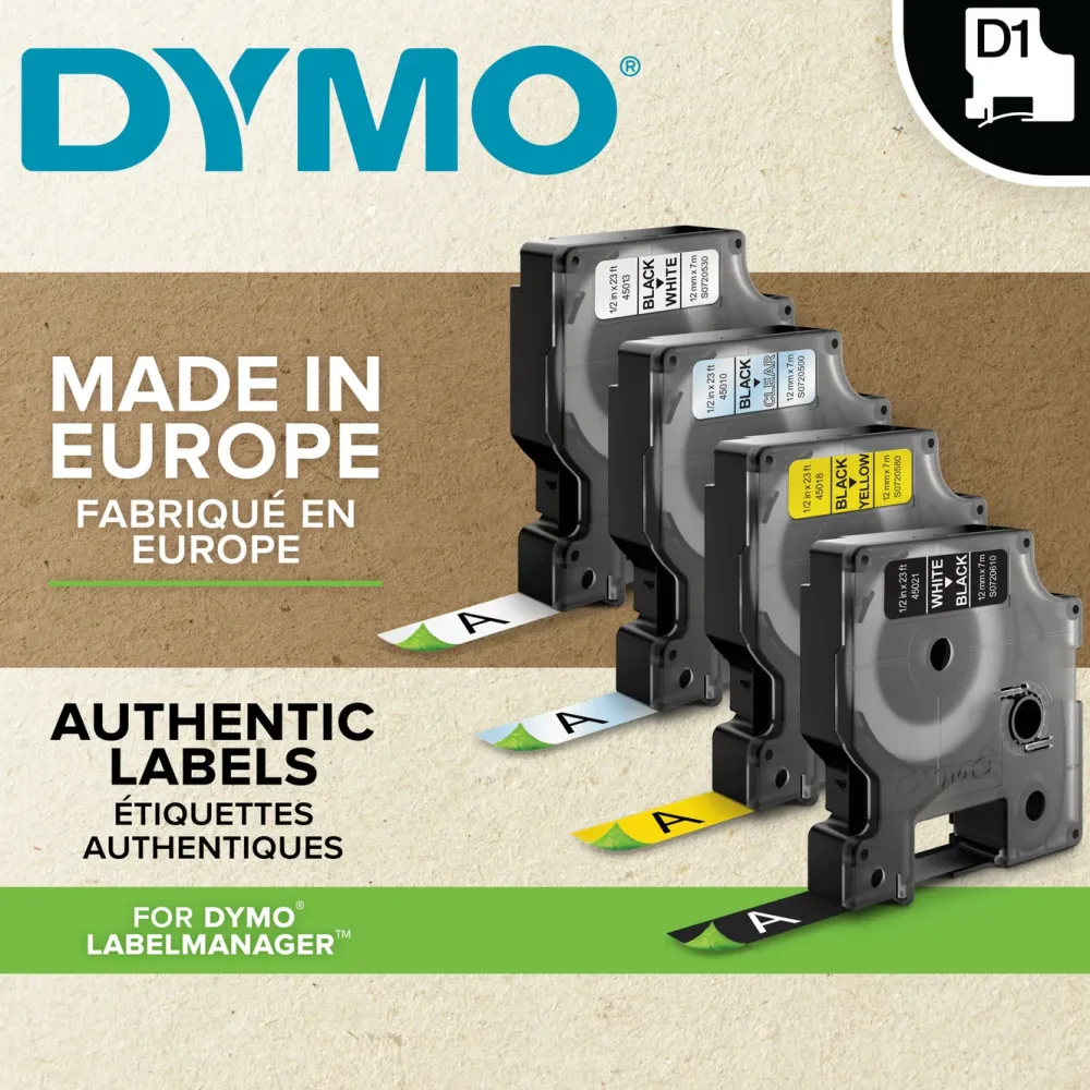Dymo Merking|D1-merketape 12 mm