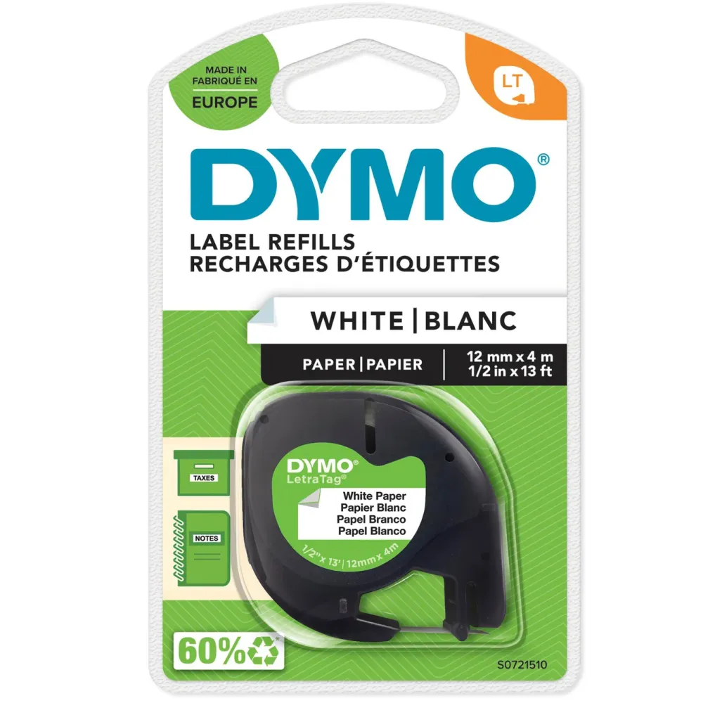 Dymo Merking|Letratag merketape av papir 12 mm