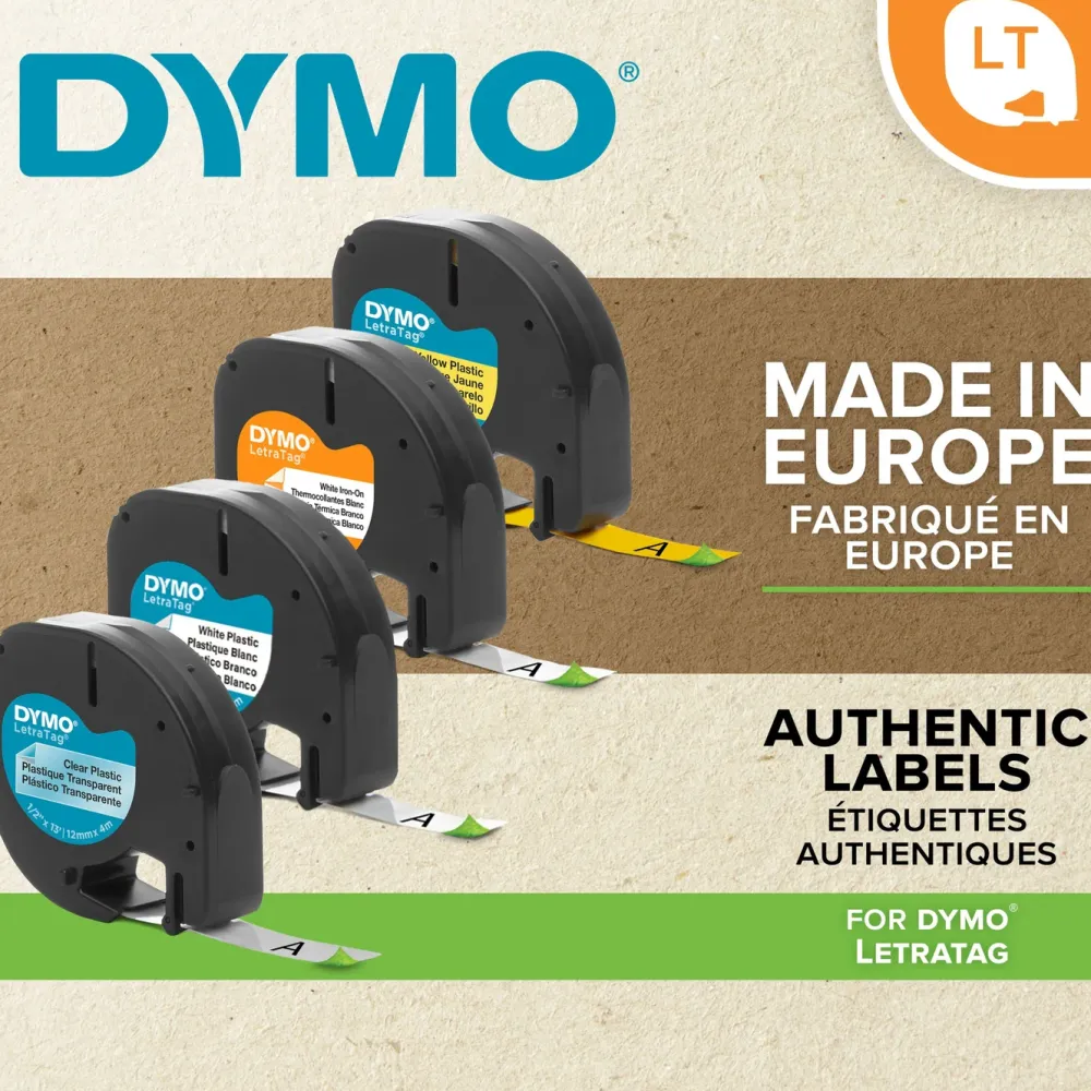 Dymo Merking|Letratag merketape av tekstil