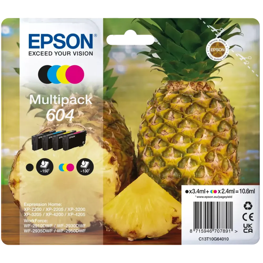 Epson Skrivere Og Tilbehør|604 blekkpatroner i multipakke Standard