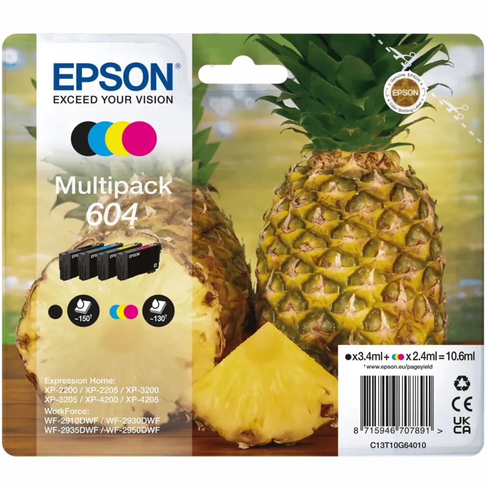 Epson Skrivere Og Tilbehør|604 blekkpatroner i multipakke Standard
