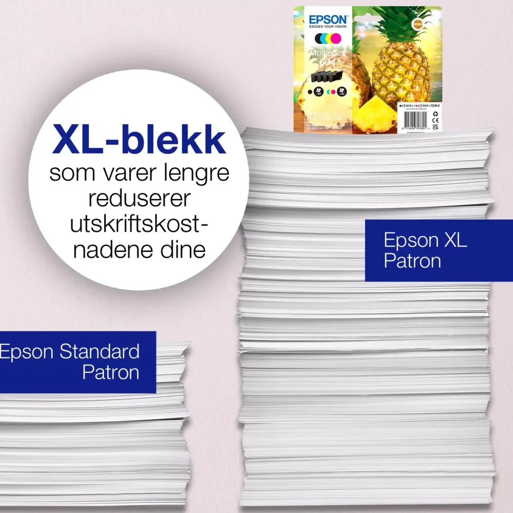 Epson Skrivere Og Tilbehør|604 blekkpatroner i multipakke Standard