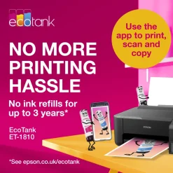 Epson Skrivere Og Tilbehør|EcoTank ET-1810 blekkskriver Svart