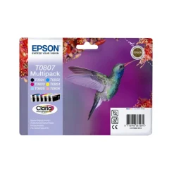 Epson Skrivere Og Tilbehør|T0807 Blekkpatroner - Multipakke