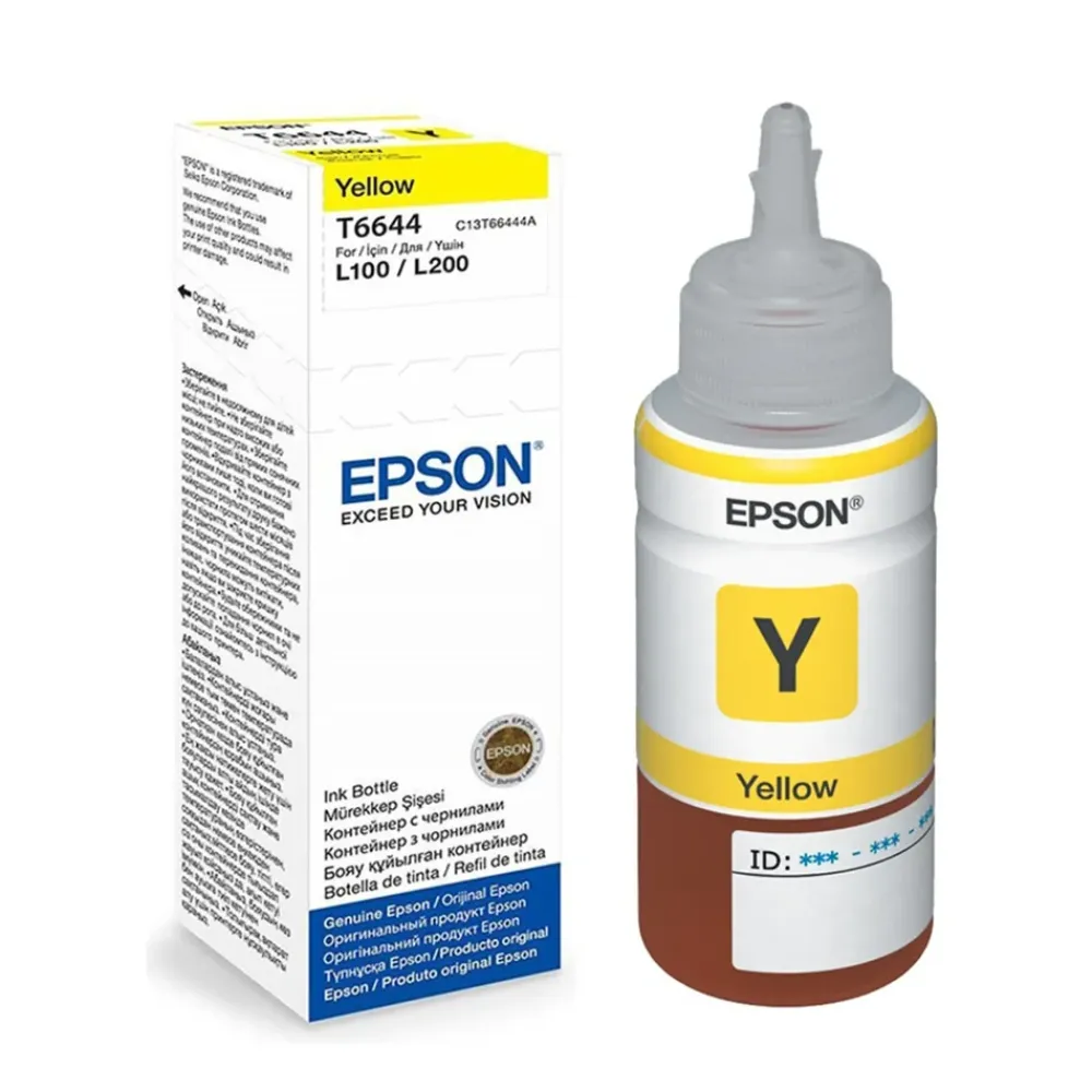 Epson Skrivere Og Tilbehør|T6644 Blekkpatron Gul