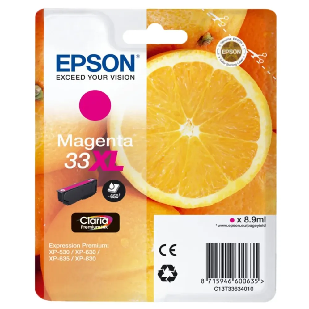 Epson Skrivere Og Tilbehør|T3363 blekkpatron, magenta XL
