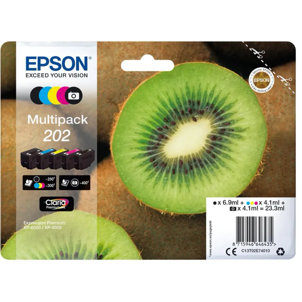 Epson Skrivere Og Tilbehør|T02E7 Blekkpatroner 5-pk.