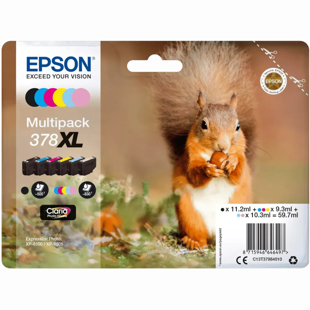 Epson Skrivere Og Tilbehør|378XL Claria Photo HD multipakke – 6 farger (original)