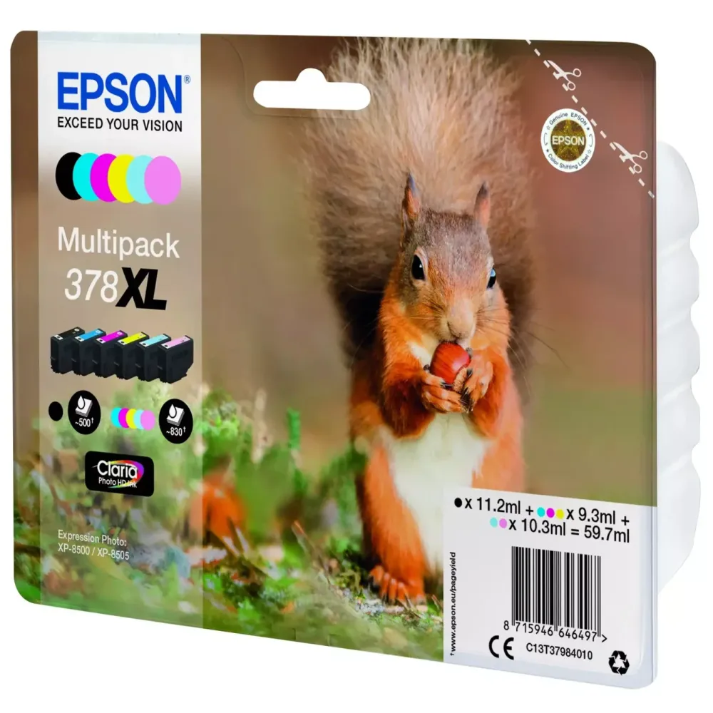 Epson Skrivere Og Tilbehør|378XL Claria Photo HD multipakke – 6 farger (original)