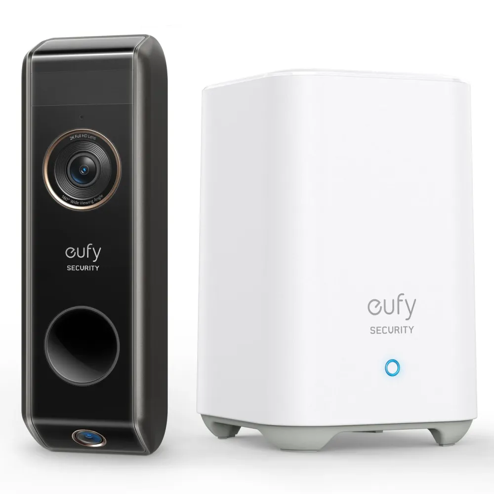 Eufy Smart Dørklokke|Smart Dørklokke|Dual Video Doorbell 2K Dørklokke med basestasjon