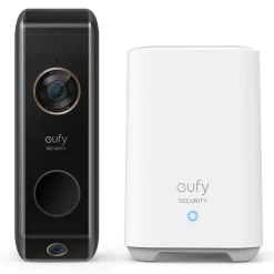 Eufy Smart Dørklokke|Smart Dørklokke|Dual Video Doorbell 2K Dørklokke med basestasjon
