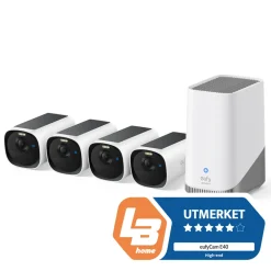 Eufy Alarmsystemer|Skimmingsbeskyttelse|Cam E40 Overvåkingssystem 4-pack