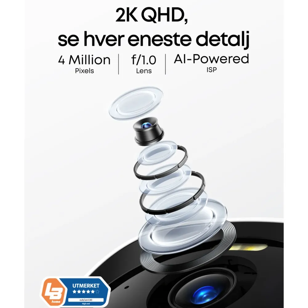 Eufy Kameraovervåking|Cam E40 Overvåkingssystem 2-pack