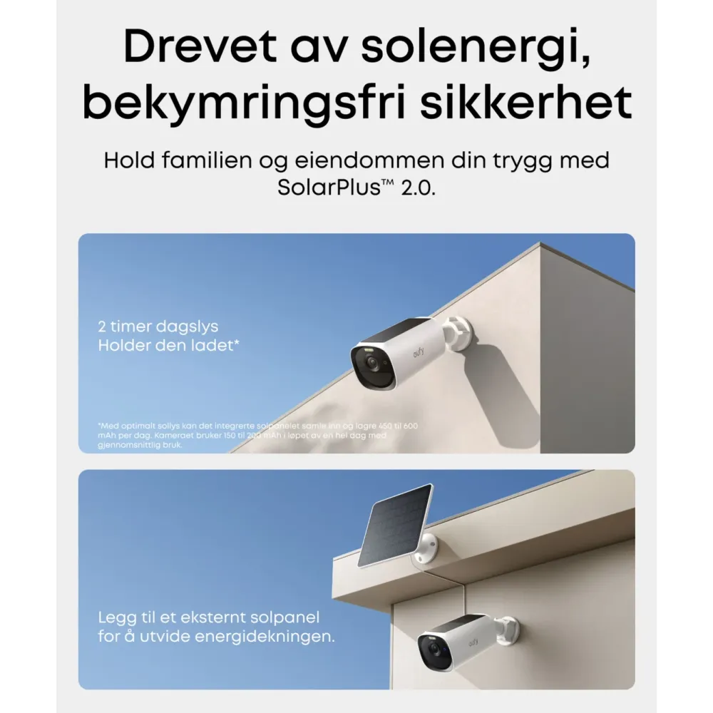 Eufy Kameraovervåking|Cam E40 Overvåkingssystem 2-pack