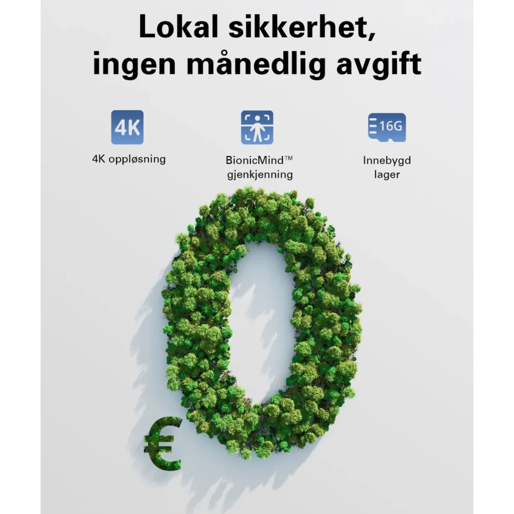 Eufy Kameraovervåking|Cam 3 Overvåkingssystem med solpanel 4-pack