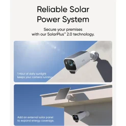 Eufy Kameraovervåking|Cam S3 Pro Overvåkingssystem med solpanel 4-pack