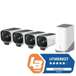 Eufy Kameraovervåking|Cam S3 Pro Overvåkingssystem med solpanel 2-pack