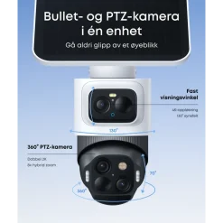 Eufy Kameraovervåking|Cam S4 Solo 3-i-1 overvåkingskamera med solpanel