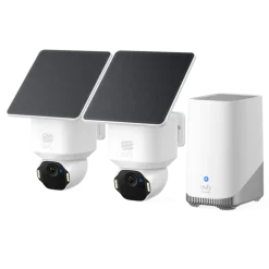Eufy Kameraovervåking|SoloCam E42 4K-overvåkingskamera 2-pack med HomeBase S380