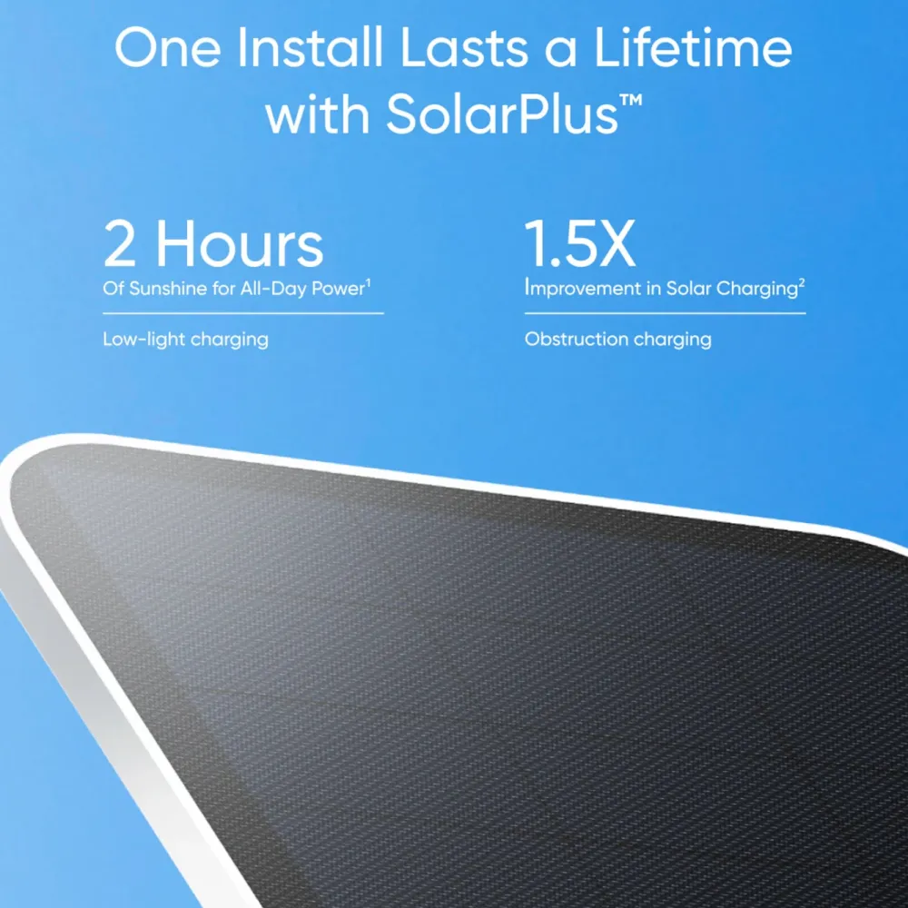 Eufy Kameraovervåking|SoloCam S340 Overvåkingskamera med solpanel