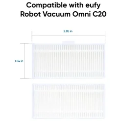 Eufy Rengjøring|Robotstøvsuger|Vaskbare filtre for Omni C20 (2-pk.)