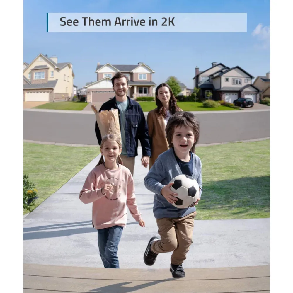 Eufy Smart Dørklokke|Smart Dørklokke|Video Doorbell 2K Add-on