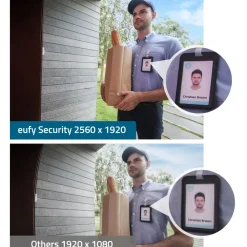 Eufy Smart Dørklokke|Smart Dørklokke|Video Doorbell 2K med basestasjon