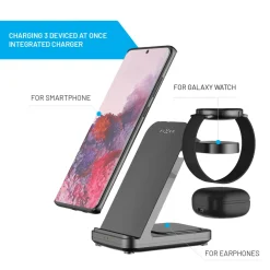 Fixed Hjemmekontor|Mobiltelefonladere|Powerstasjon 3-in-1 Ladestasjon for Samsung
