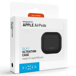 Fixed Dataheadset|Hodetelefoner Og Hodesett|Silky silikonetui for Apple AirPods Pro 3 Svart