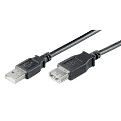 Kjell Kabler Og Adaptere|Usb|Forlengelseskabel for USB 2.0 Svart 5 m