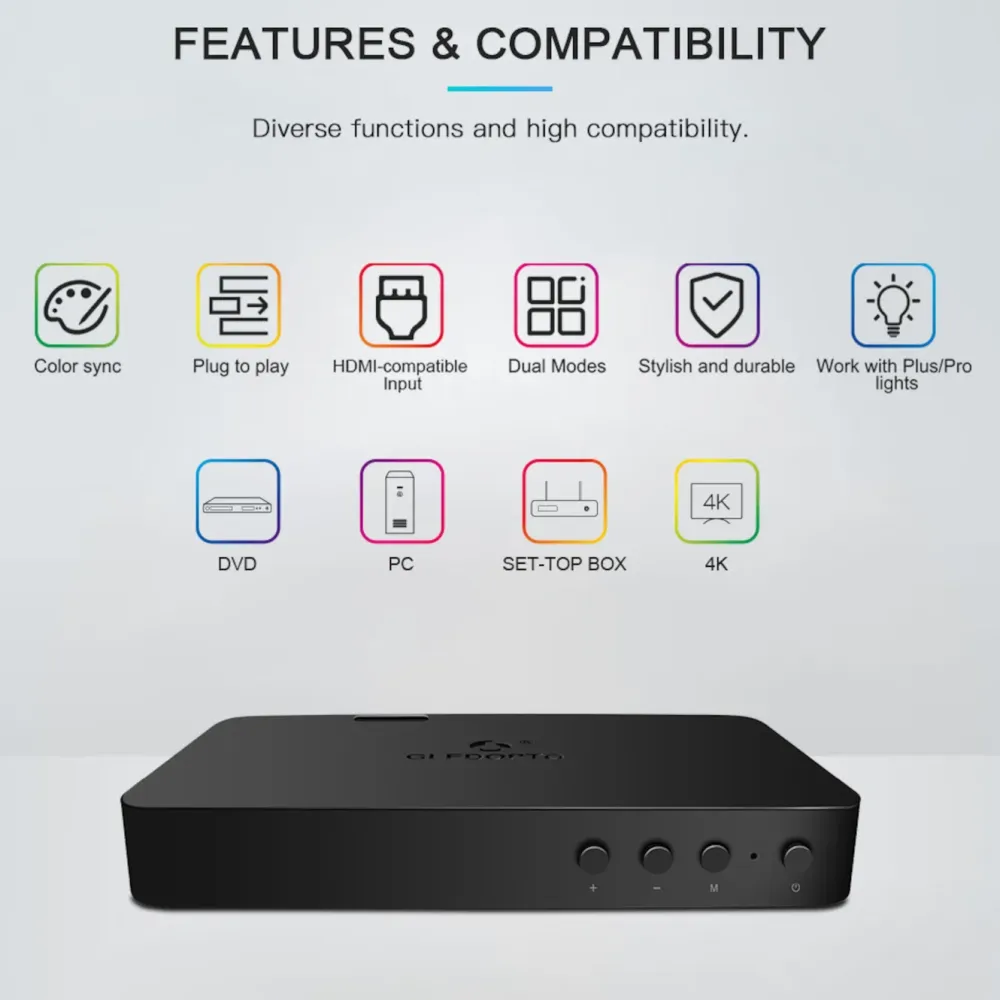 Gledopto Tv Og Tilbehør|HDMI Sync Box Kit med 5 m RGB-list
