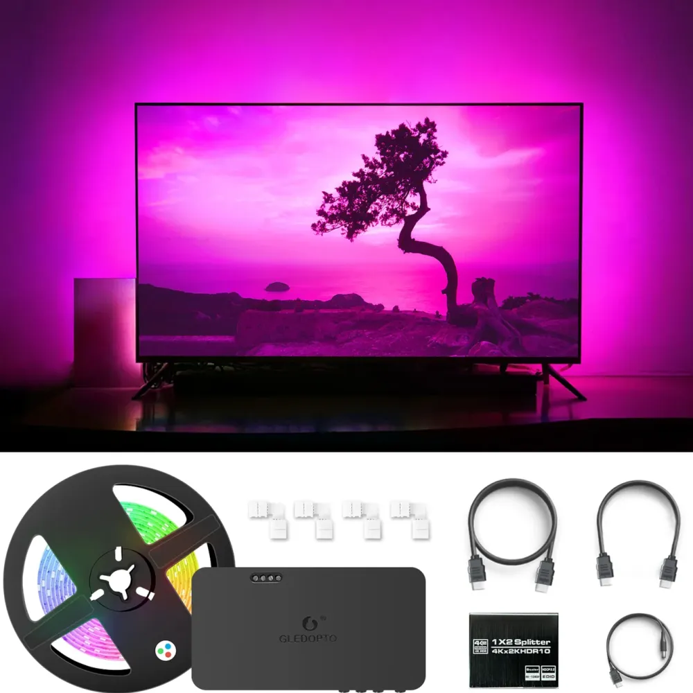 Gledopto Tv Og Tilbehør|HDMI Sync Box Kit med 5 m RGB-list