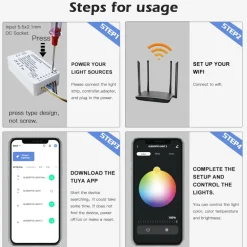 Gledopto Kontroller|RGB+CCT Wifi-kontroller for LED-list