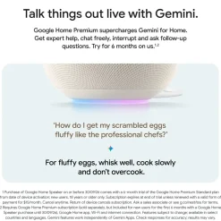 Google Høyttaler|Stemmeassistenter|Home Speaker smart høyttaler med Gemini