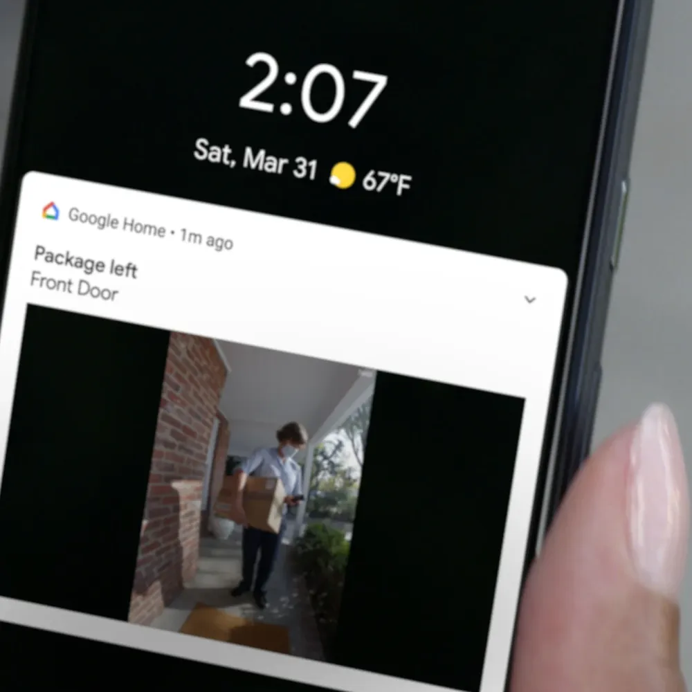 Google Nest Smart Dørklokke|Smart Dørklokke|Doorbell (batteri) Dørklokke med kamera