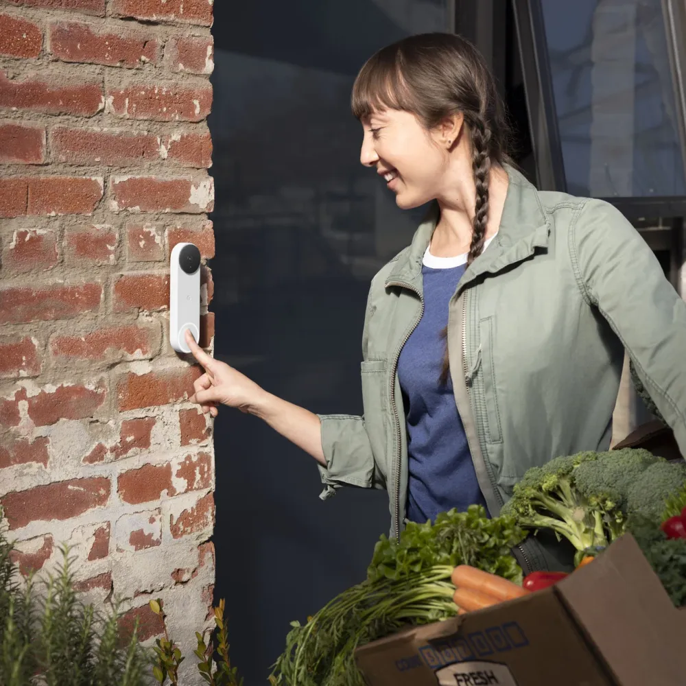 Google Nest Smart Dørklokke|Smart Dørklokke|Doorbell (batteri) Dørklokke med kamera