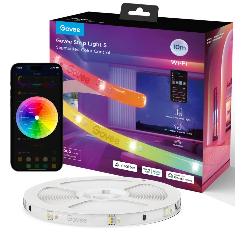Govee Led-Lister|Smart Belysning|RGBIC LED Lightstrip 10 m