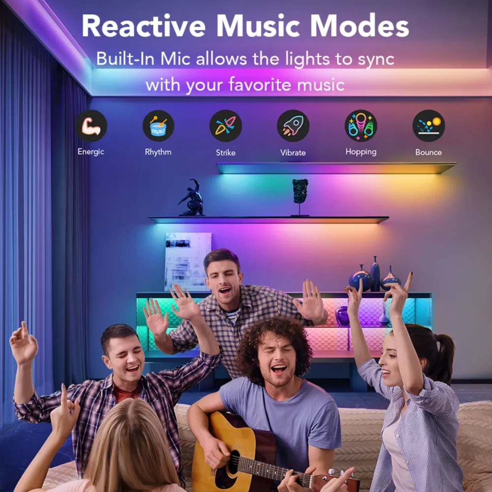 Govee Led-Lister|RGBIC LED-list med wifi og Bluetooth 5 m