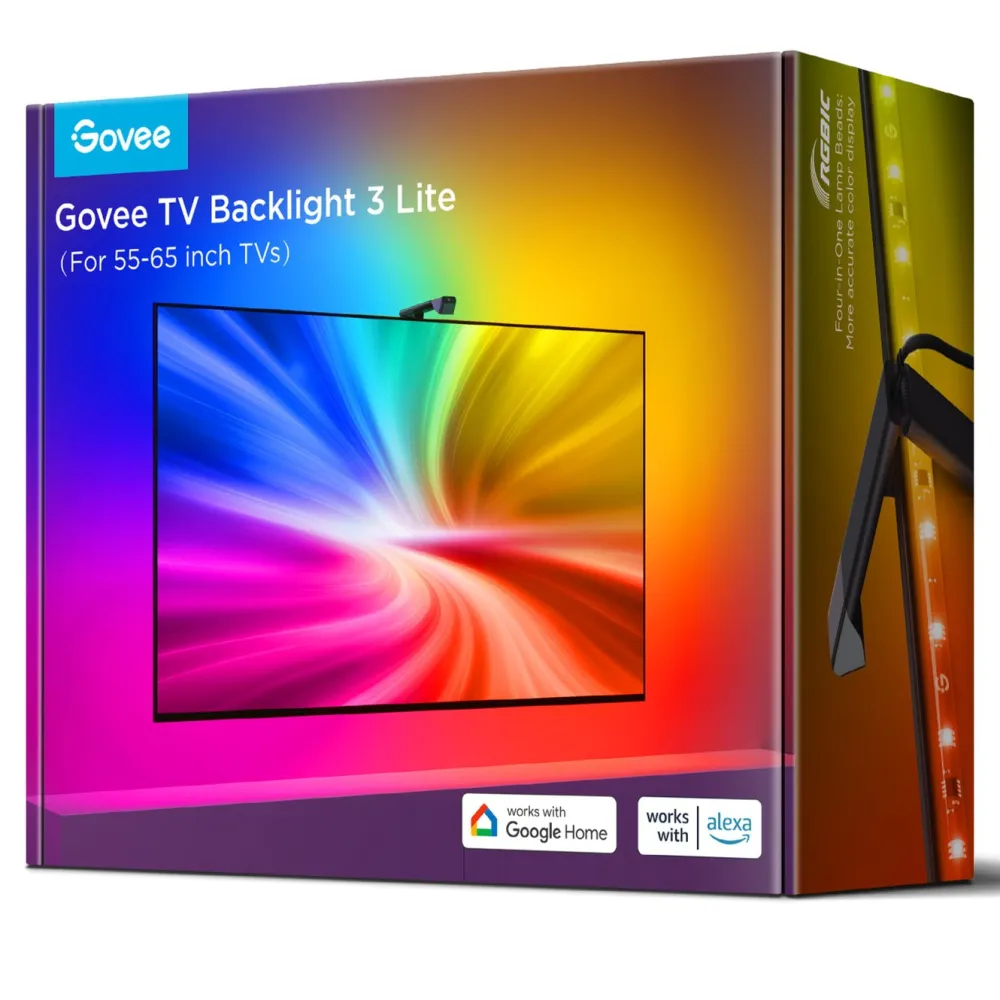 Govee Tv Og Tilbehør|Lyslenker|TV Backlight 3 Lite 55–65 tommer