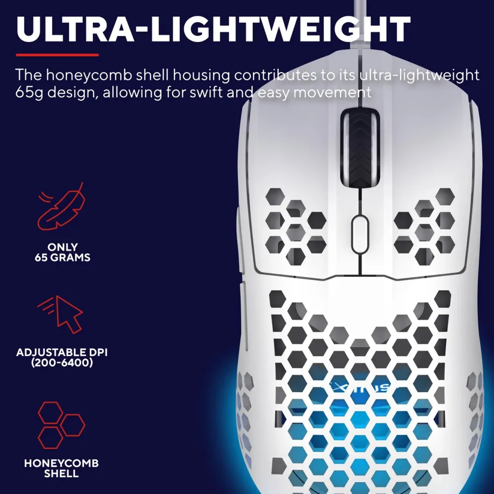 GXTrust Gaming Mus|Datamus|GXT928 Helox Ultra-lightweight Gaming Mouse