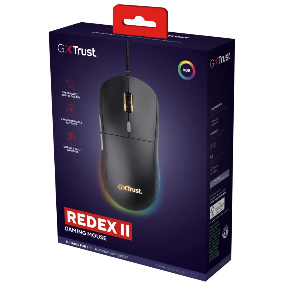 GXTrust Gaming Mus|Datamus|GXT 925 Redex II gamingmus
