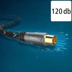 Hama Kabler Til Tv|Antennekabel med quad-skjerming 120 dB 3 m
