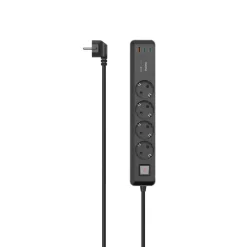 Hama Strømledninger|Sterkstrøm|Grenuttak med USB-C/A 65 W PD 4-uttak