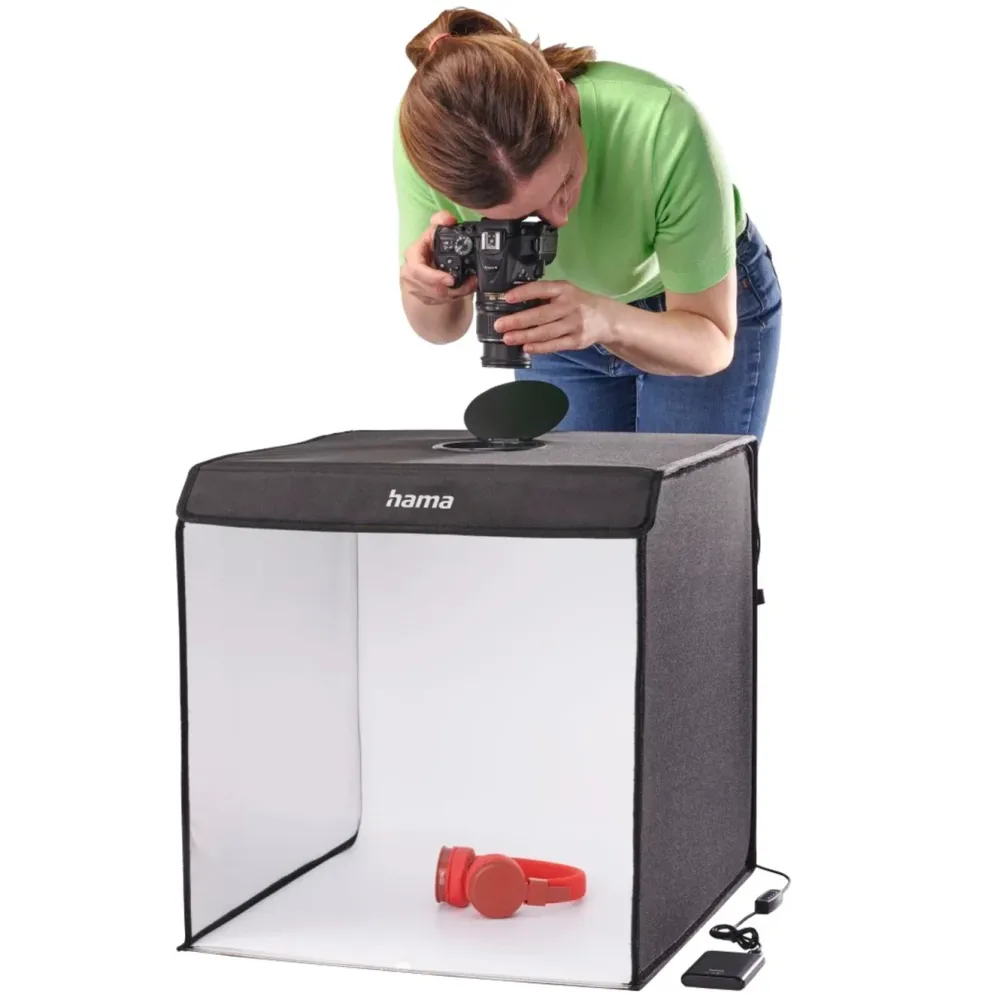 Hama Foto Og Video|Mini-fotostudio ToGo med LED-ringlys