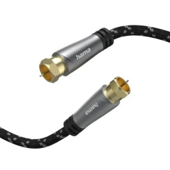 Hama Kabler Til Tv|Tv Og Tilbehør|SAT-antennekabel med F-kontakt 120 dB 3 m