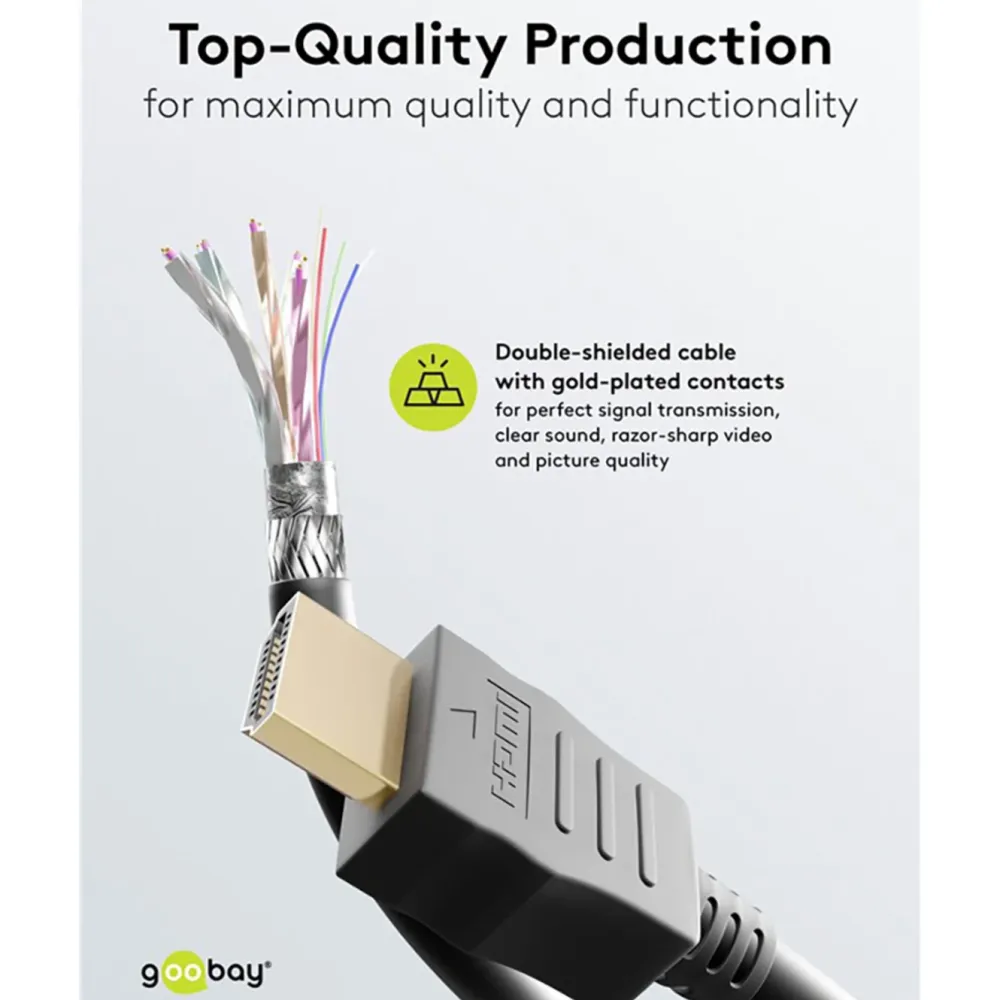 Kjell Hdmi|Kabler Og Adaptere|HDMI™-forlengelseskabel 4K/60 Hz 1 m