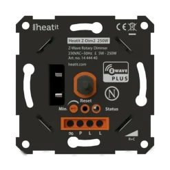Heatit Fjernstrømbryter|Smarte Sensorer|Z-Dim 2 Z-Wave multidimmer 250 W