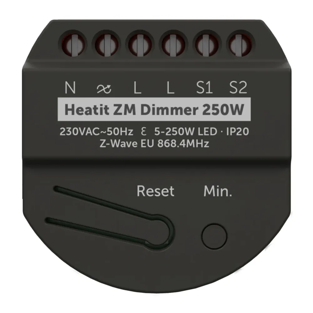 Heatit Fjernstrømbryter|ZM Z-wave Dimmer 250 W