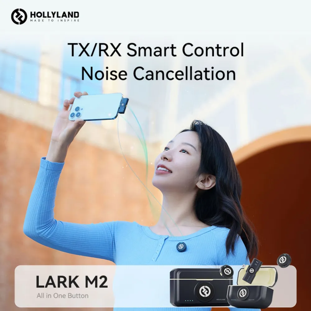 Hollyland Mikrofoner|Lark M2 Combo Trådløst mikrofonsystem