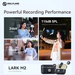 Hollyland Mikrofoner|Lark M2 Combo Trådløst mikrofonsystem